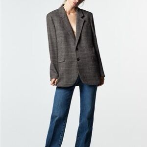Zara plaid oversized blazer